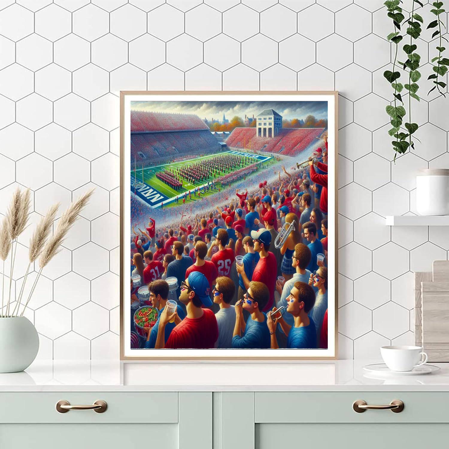 Harvard-yale Game DIY Paint By Numbers