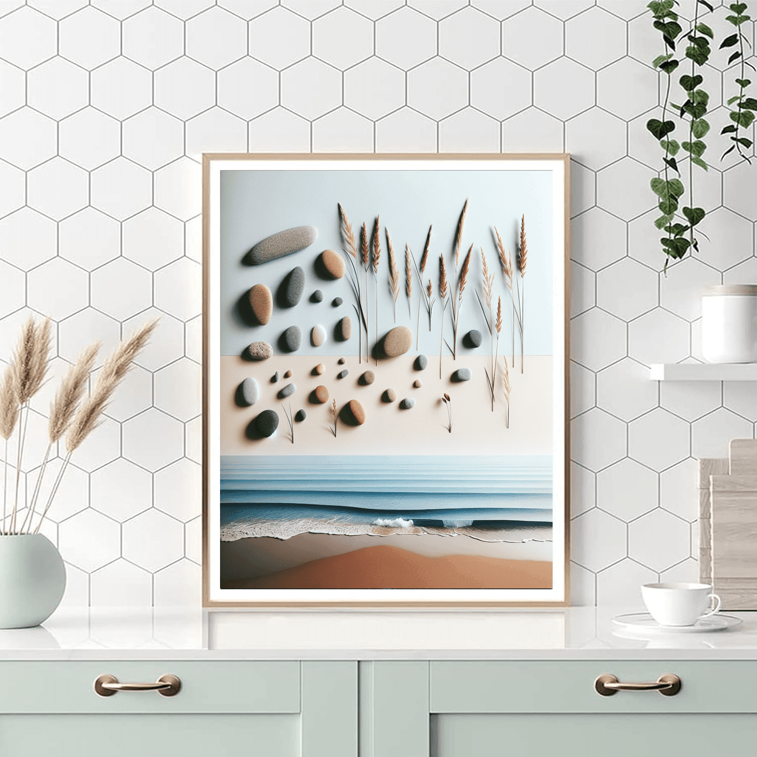Minimalist Coastal View Painting Number Kit