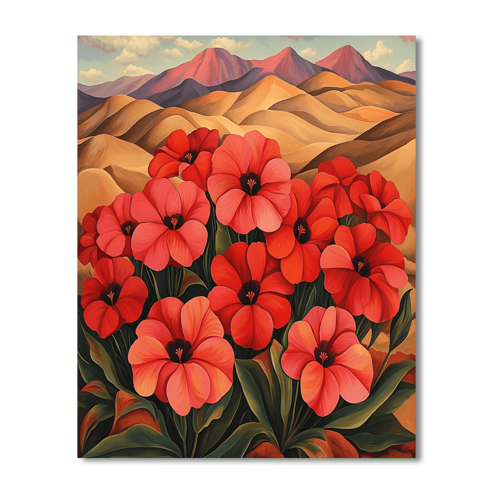 Georgia O'Keeffe Inspired O'Keeffe's Desert Blooms  Paint By Numbers Art