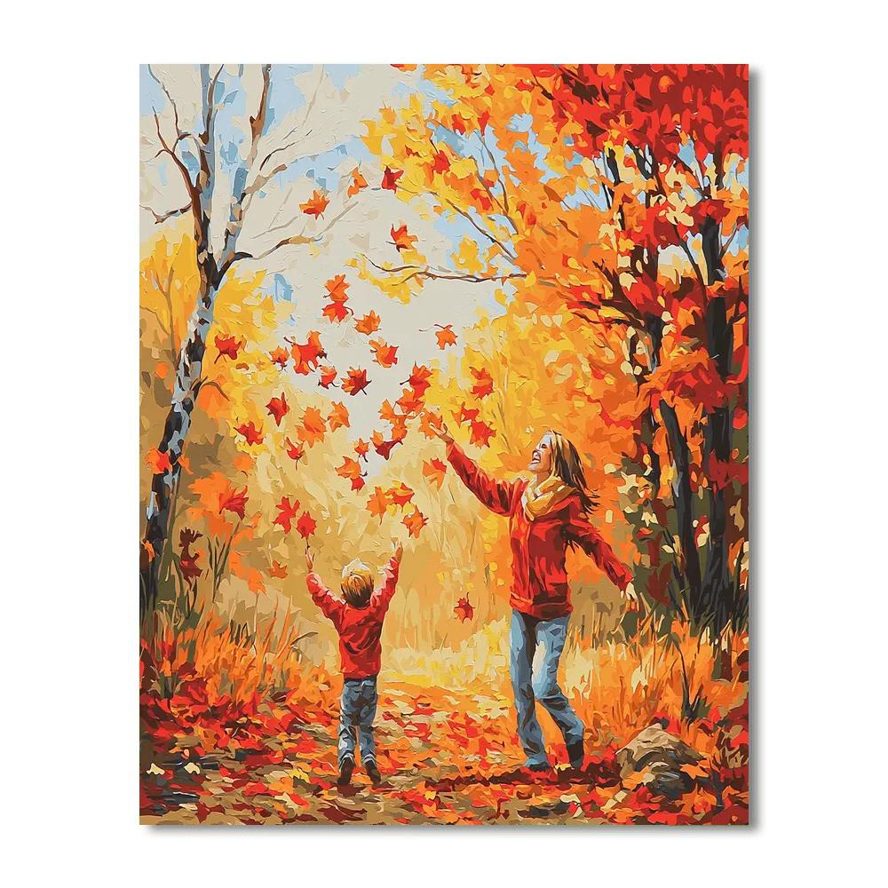 Laughter Among The Leaves Paint By Number