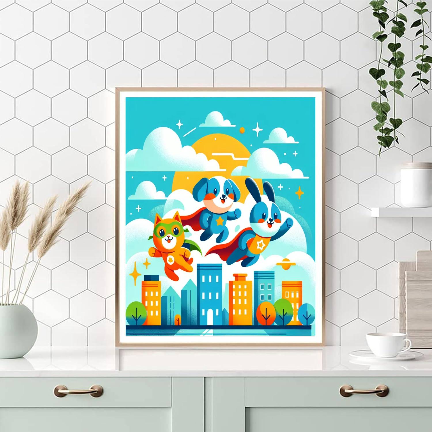 Adventures With Super Pets Number Painting