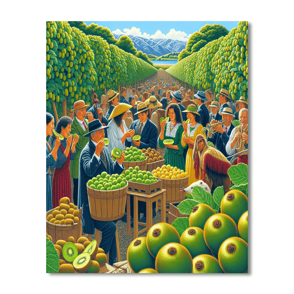 Kiwifruit Festival - New Zealand Painting Number Kit