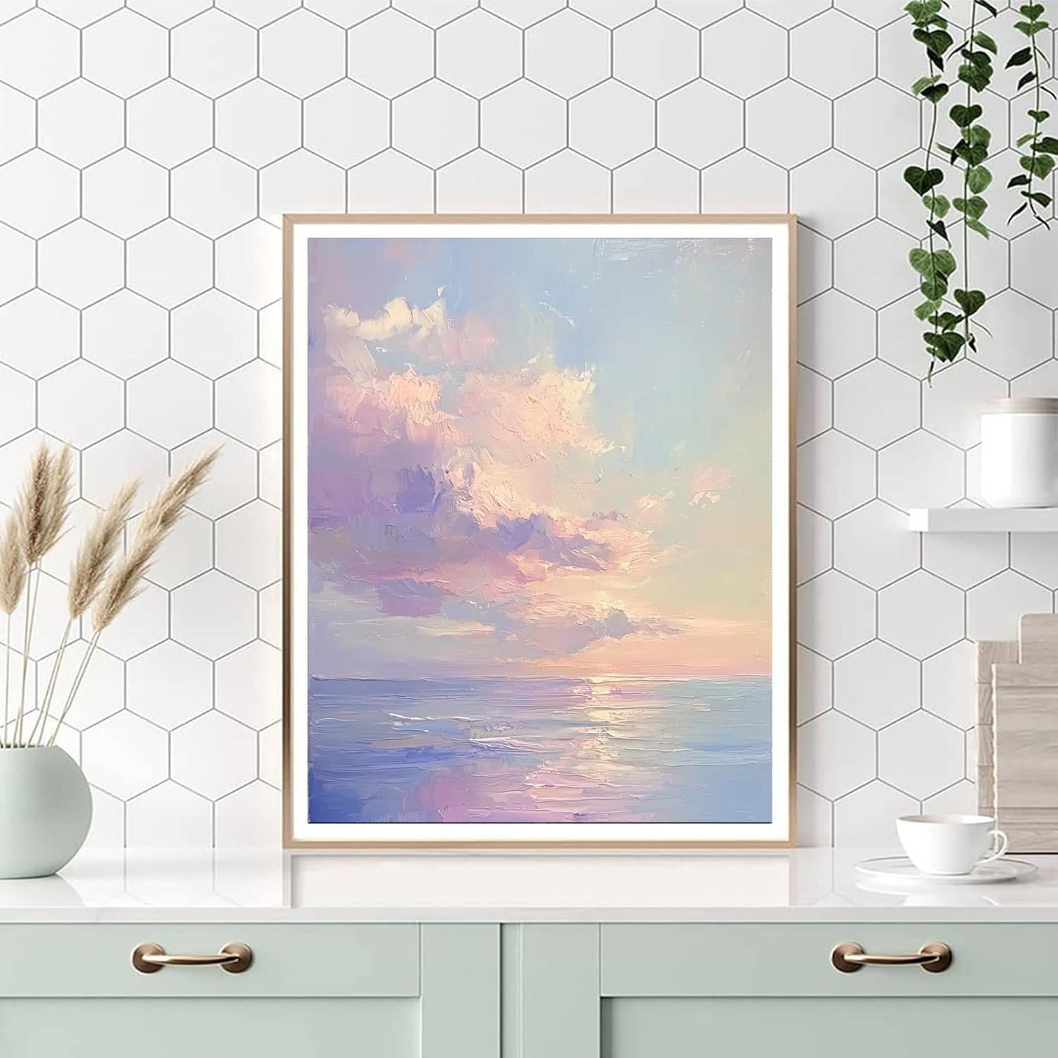 Leonardo Da Vinci Inspired Subtle Skies  Paint By Number