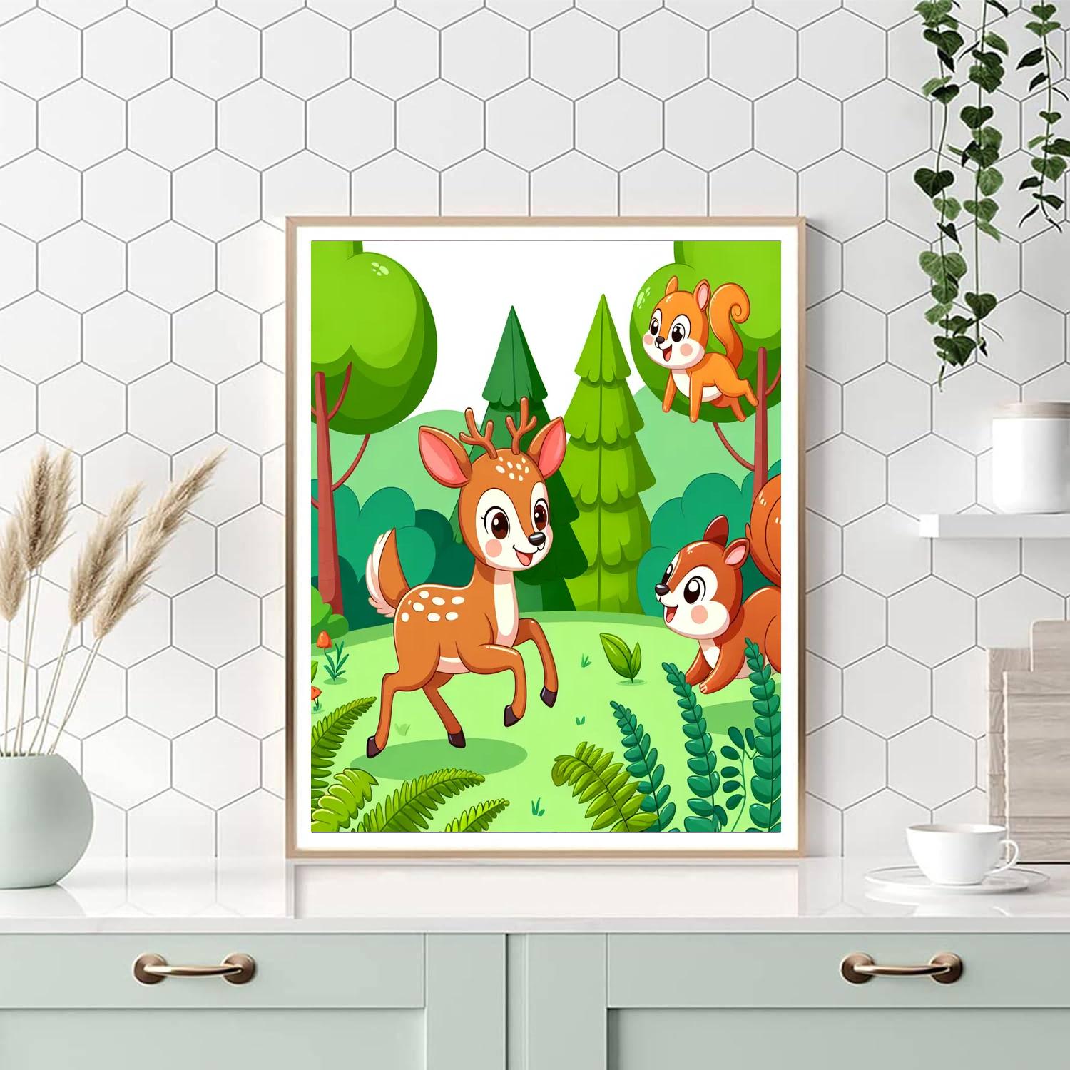 Frolic In The Fern Forest Numbered Painting Kits