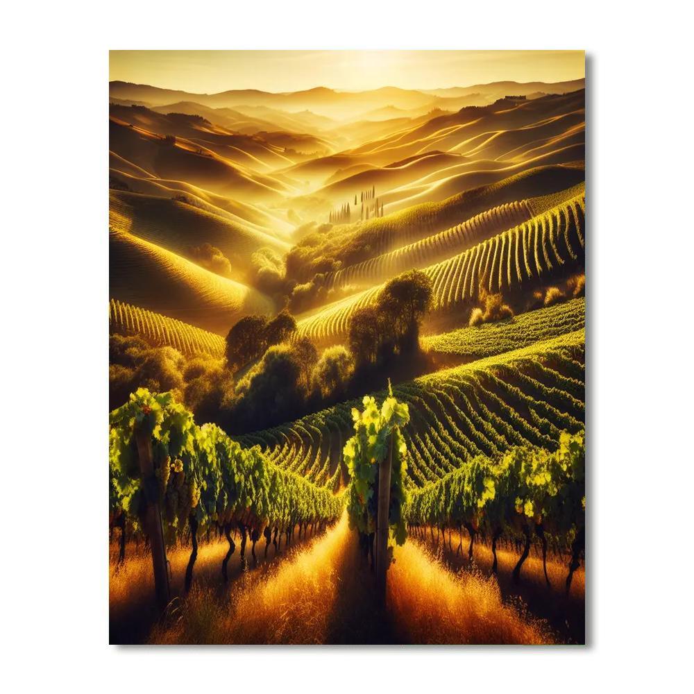 Sundrenched Vineyard Paint By Numbers
