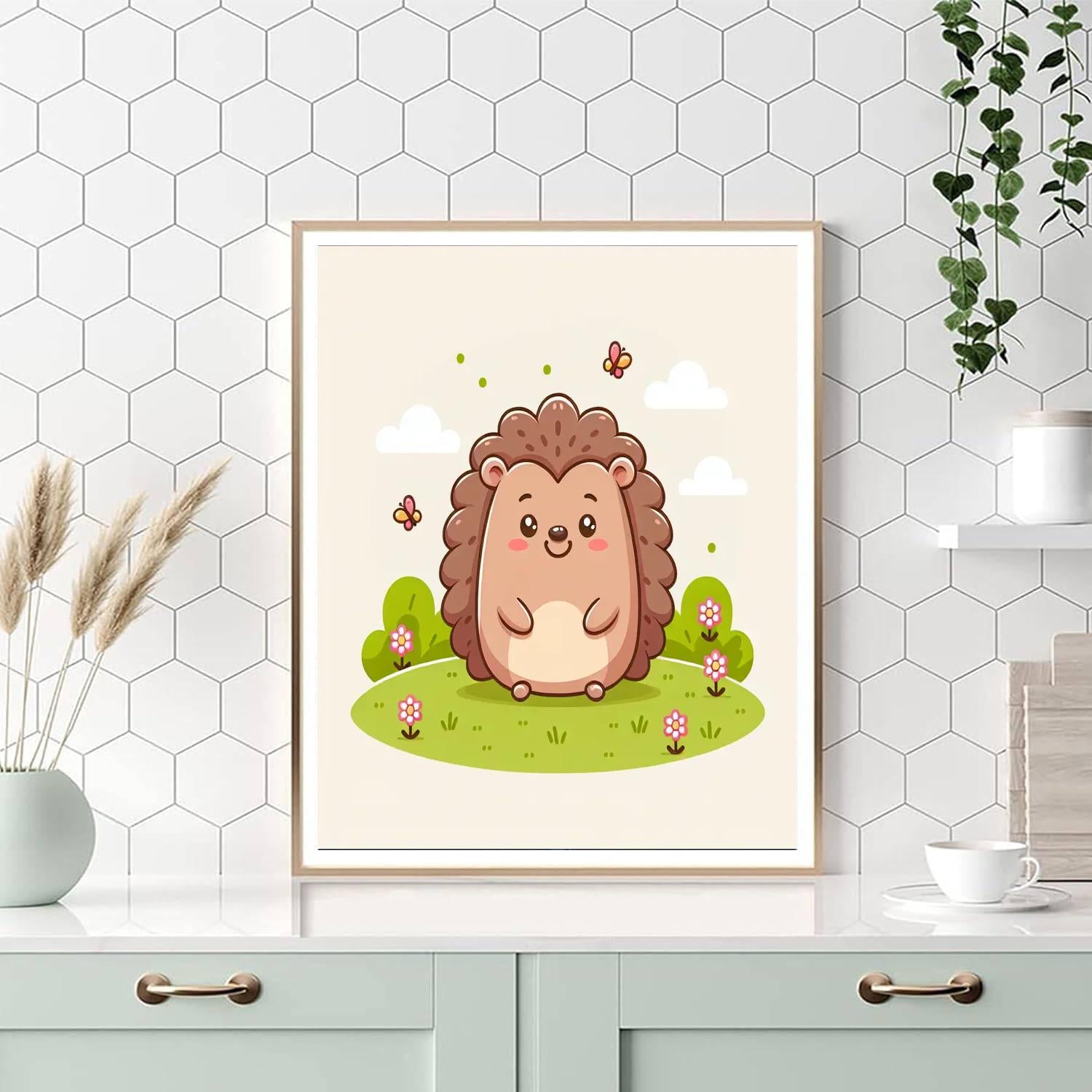 Giggly Hedgehog Painting By Numbers Kit