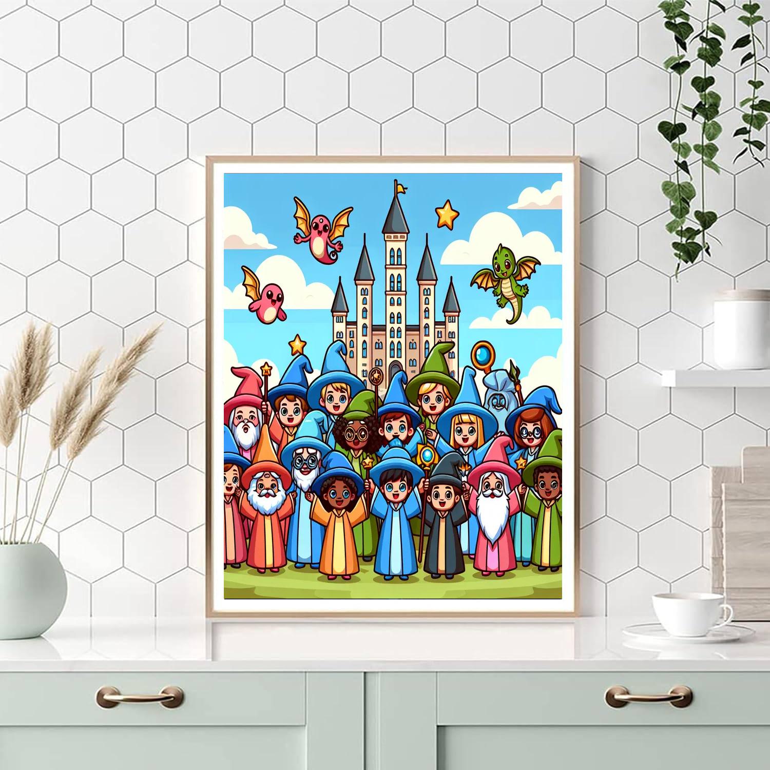 Enchanting Wizard Academy Numbered Painting Kits