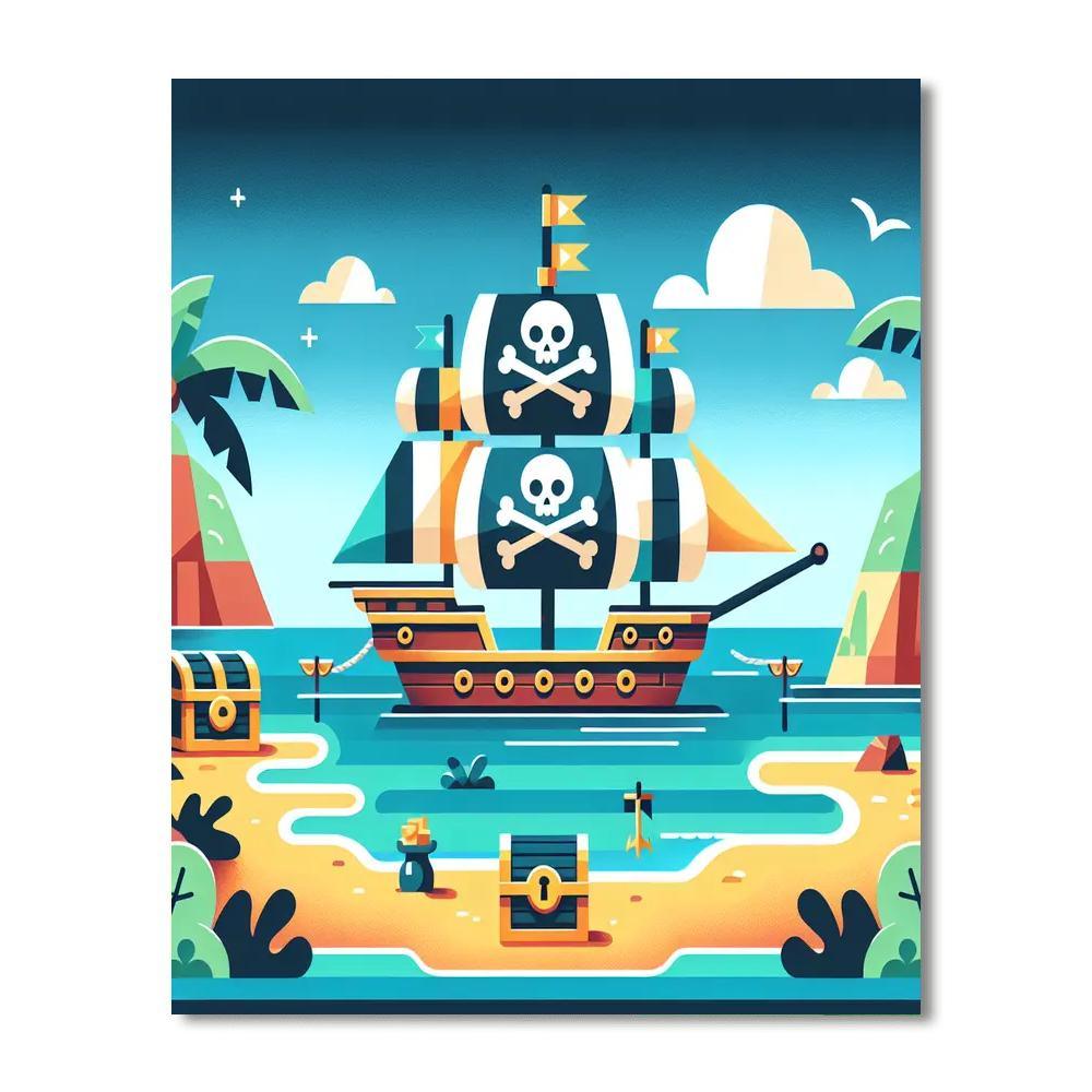 Secret Treasure Cove Paint By Numbers Art