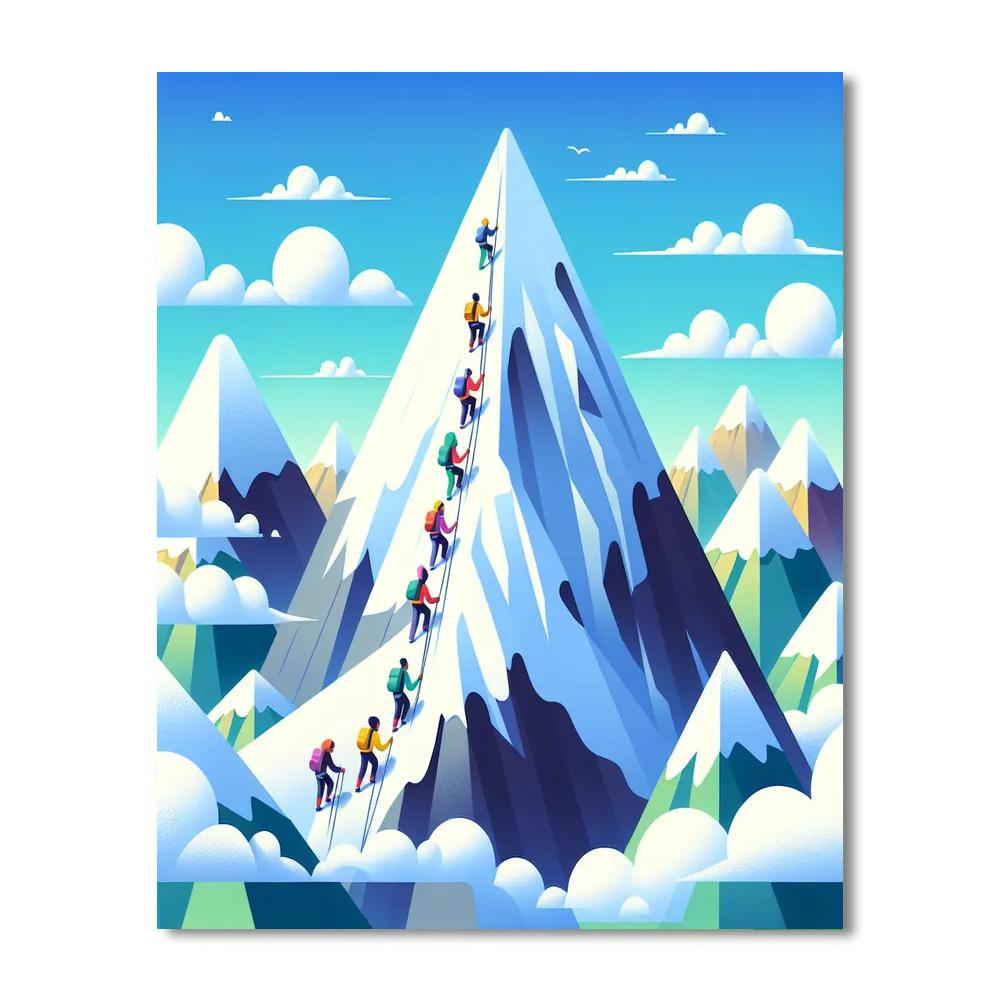 Mountain Climbing Quest Painting Number Kit