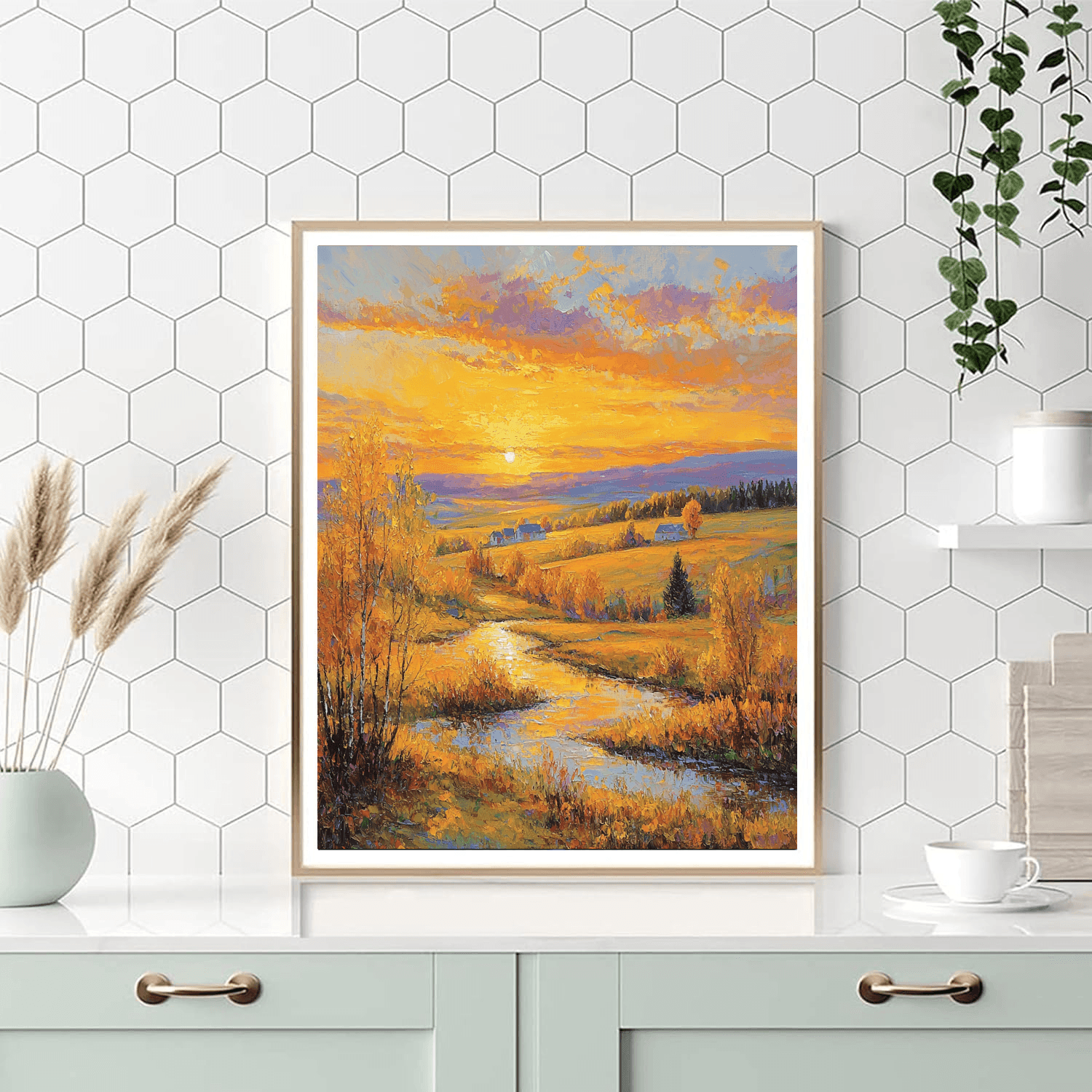 Claude Monet Inspired Golden Hour Bliss  Paint By Numbers Kits