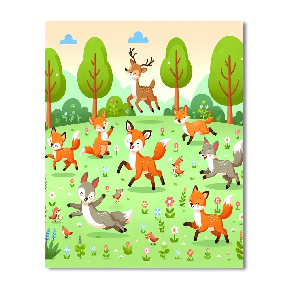 Frolicking Fauna Numbered Painting Kits