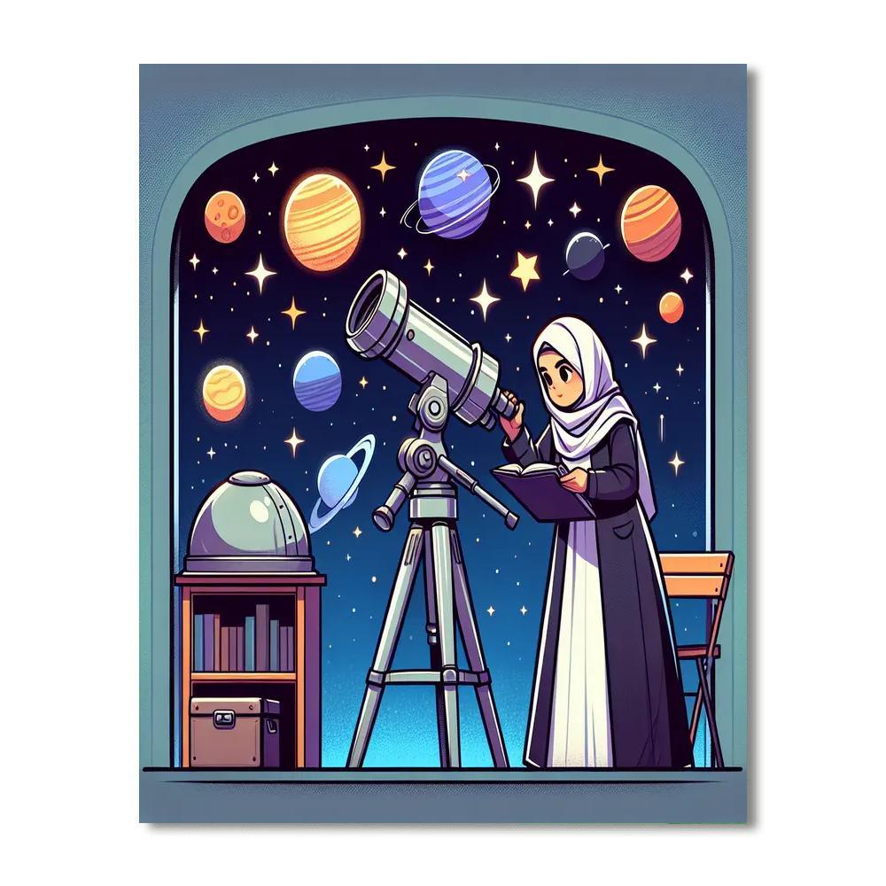Astronomer's Starry Night Paint By Numbers