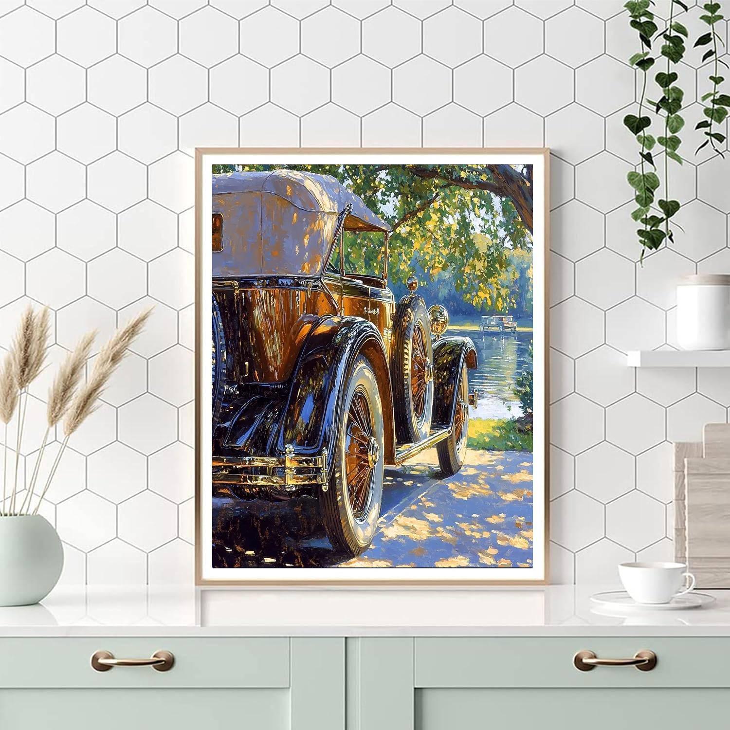 John Singer Sargent Inspired Vintage Automotive Elegance  Painting By Numbers Kit
