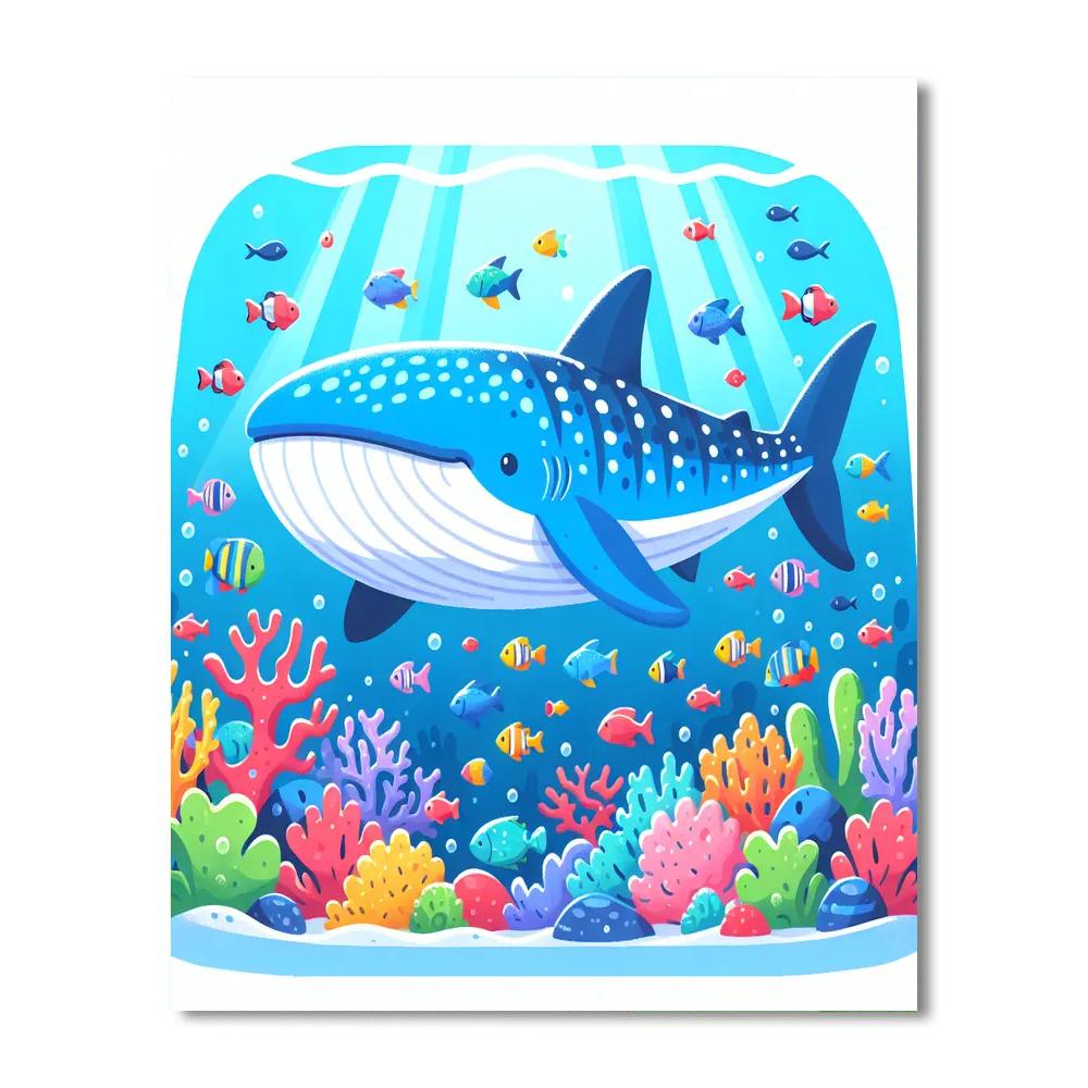 Wacky Whale Shark Number Painting