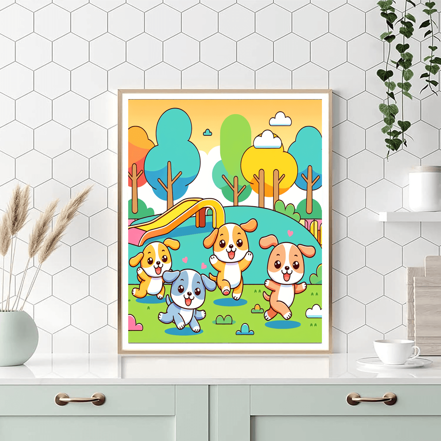 Puppy Playground Pals DIY Paint By Numbers