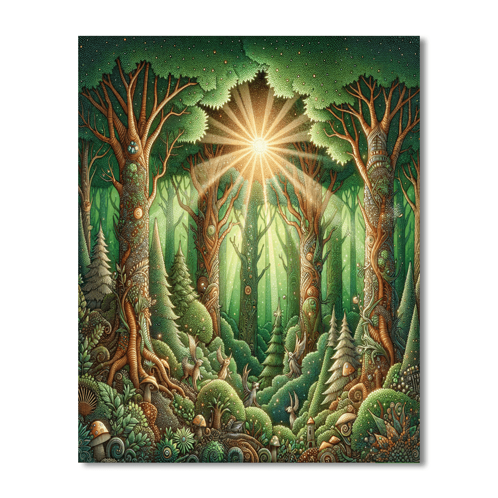 Whimsical Woodland Magic DIY Paint By Numbers