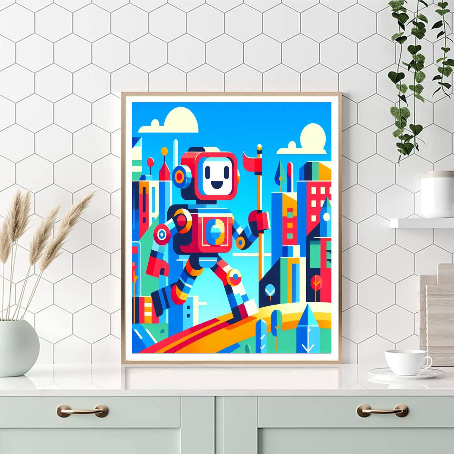 Brave Robot Paint By Number