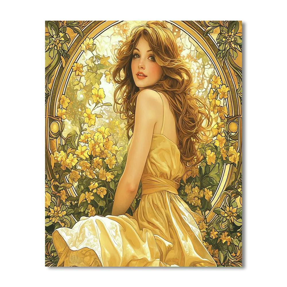 Alphonse Mucha Inspired Radiance Of The Four Seasons  Paint By Numbers Kits