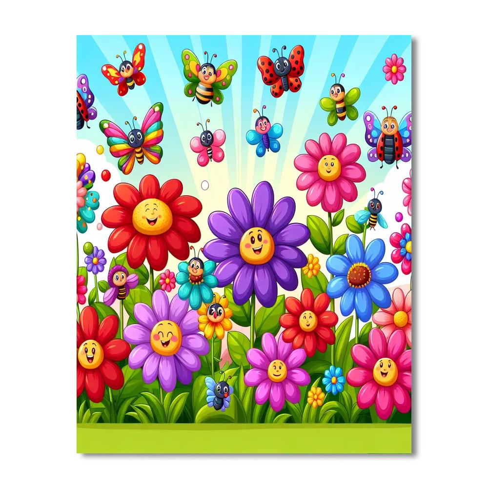 Cheerful Spring Garden Paint By Numbers Art