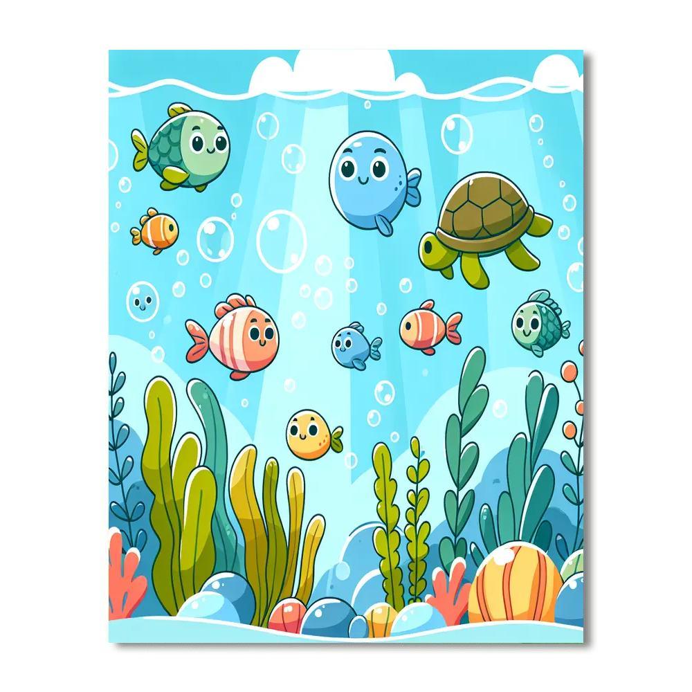Creative Ocean Friends Painting By Numbers Kit