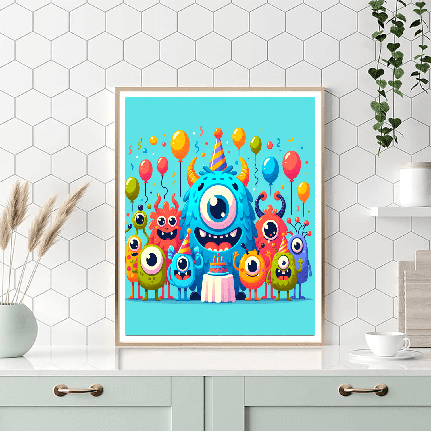 Happy Monster Friends Painting By Numbers Kit