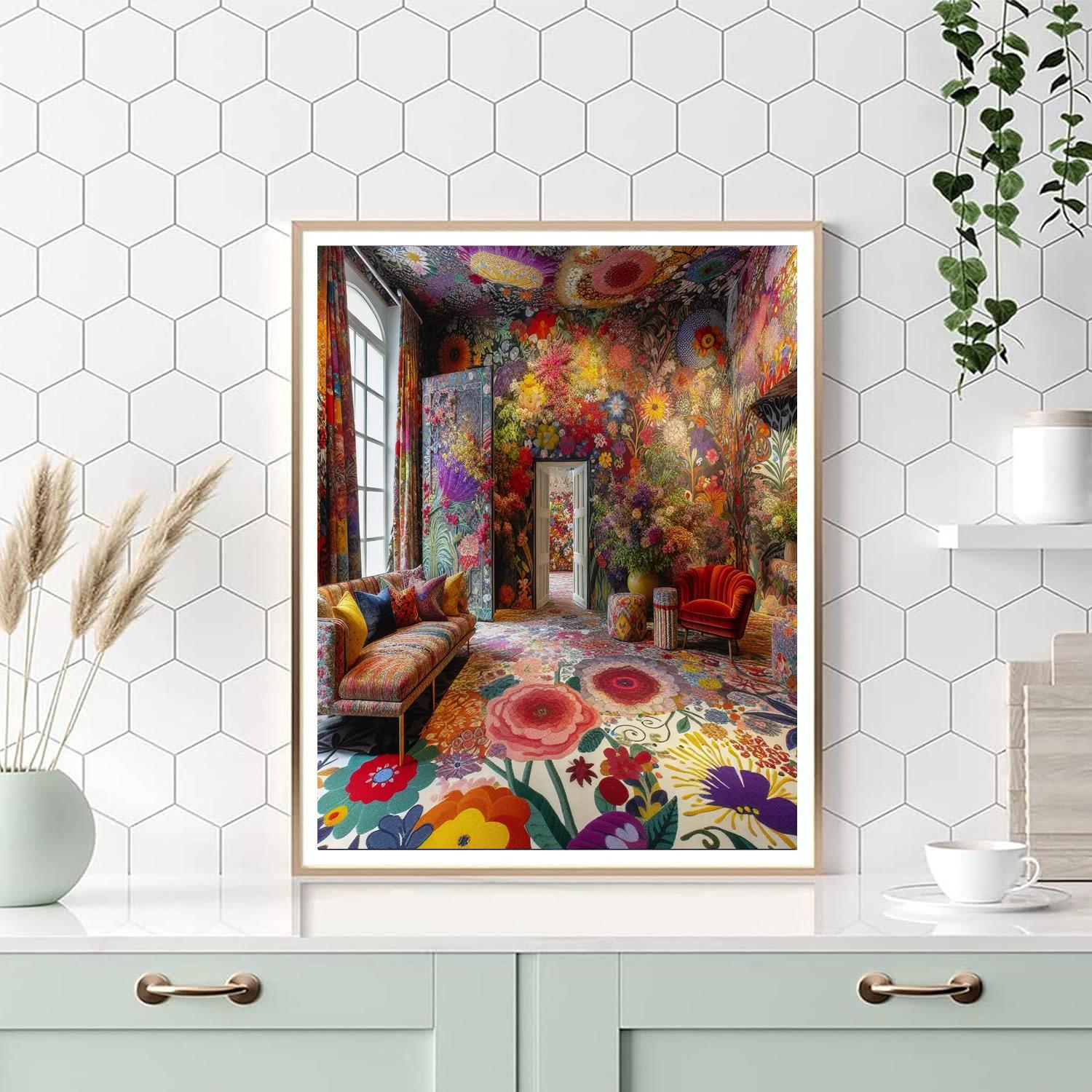 Floral Bohemian Retreat Numbered Painting Kits