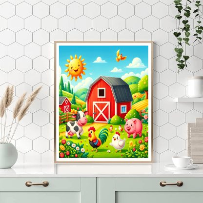 Vibrant Farmyard Fun Paint By Numbers
