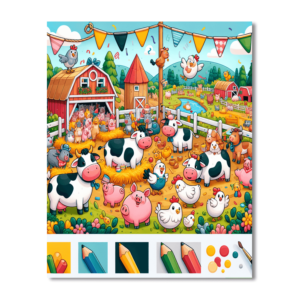 Friendly Farmyard Jubilee Paint By Color