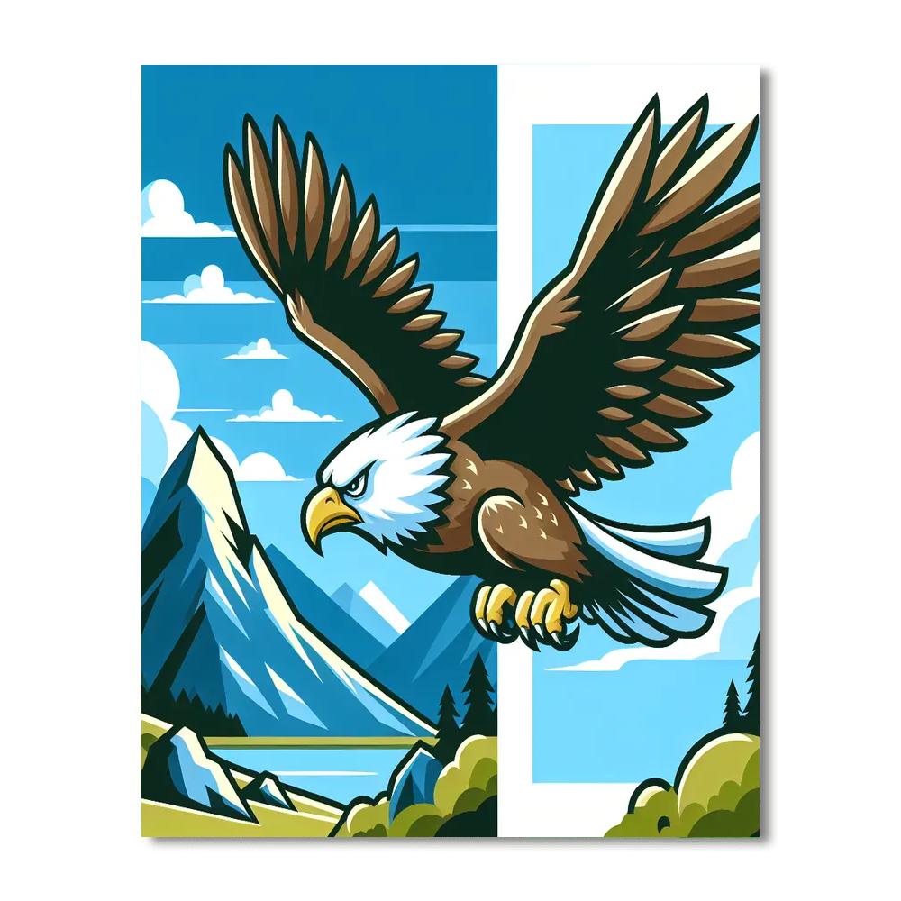 Gliding Eagle DIY Paint By Numbers