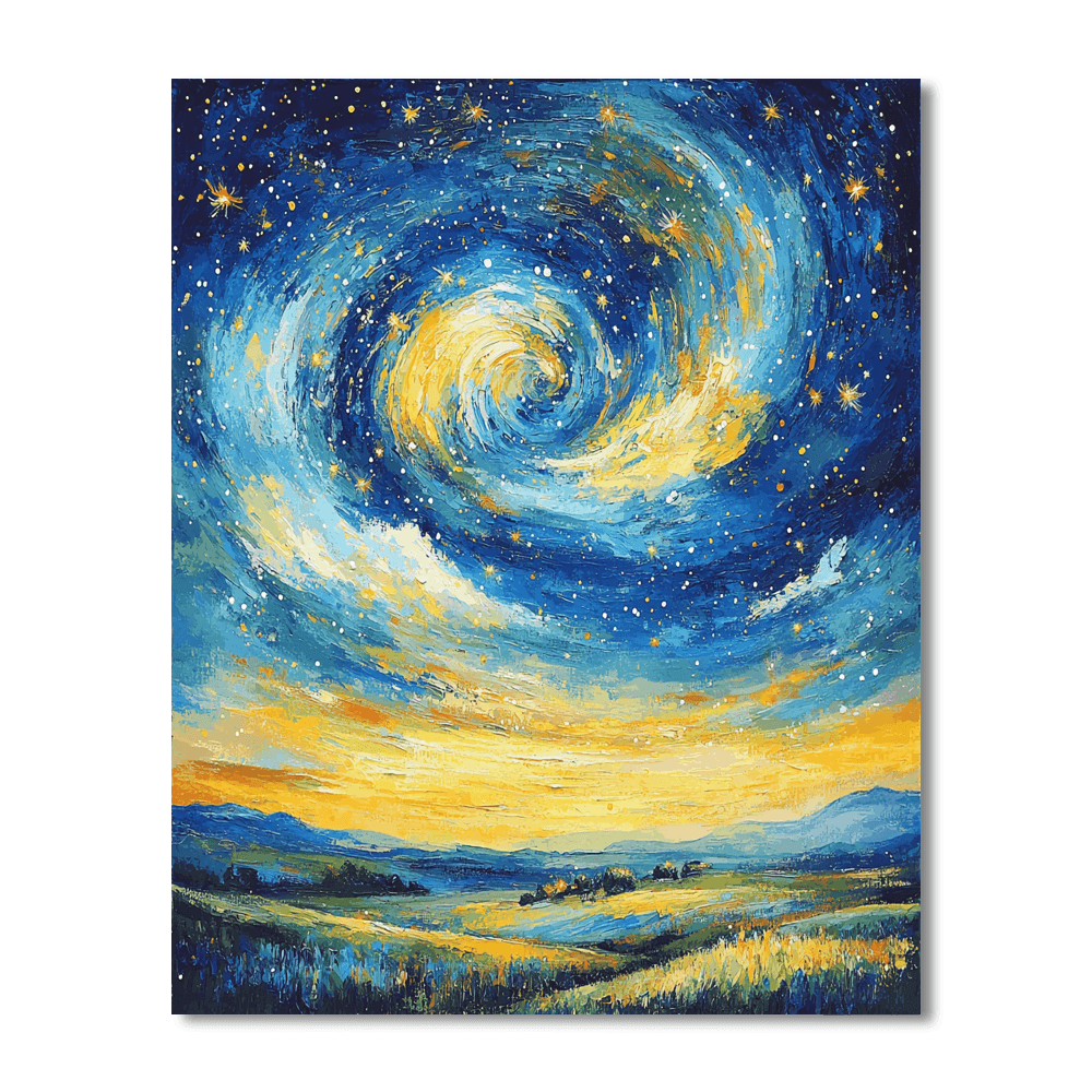 Vincent Van Gogh Inspired Under The Starry Sky  Paint By Numbers Art