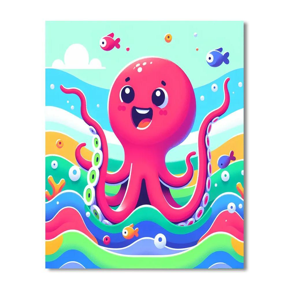 Cheery Octopus Paint By Numbers Art