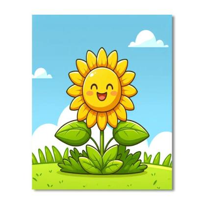 Joyful Sunflower Paint By Number