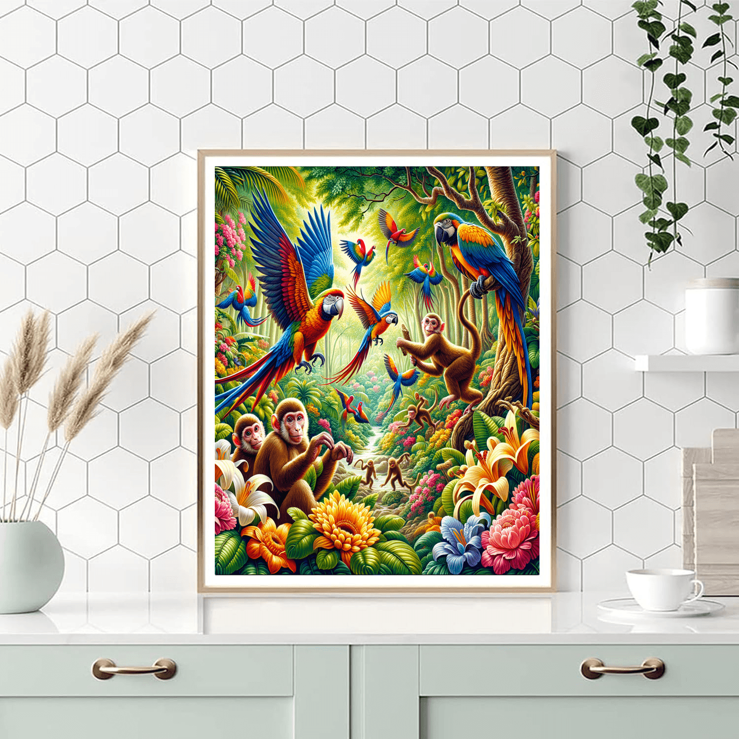 Colorful Jungle Fiesta DIY Paint By Numbers