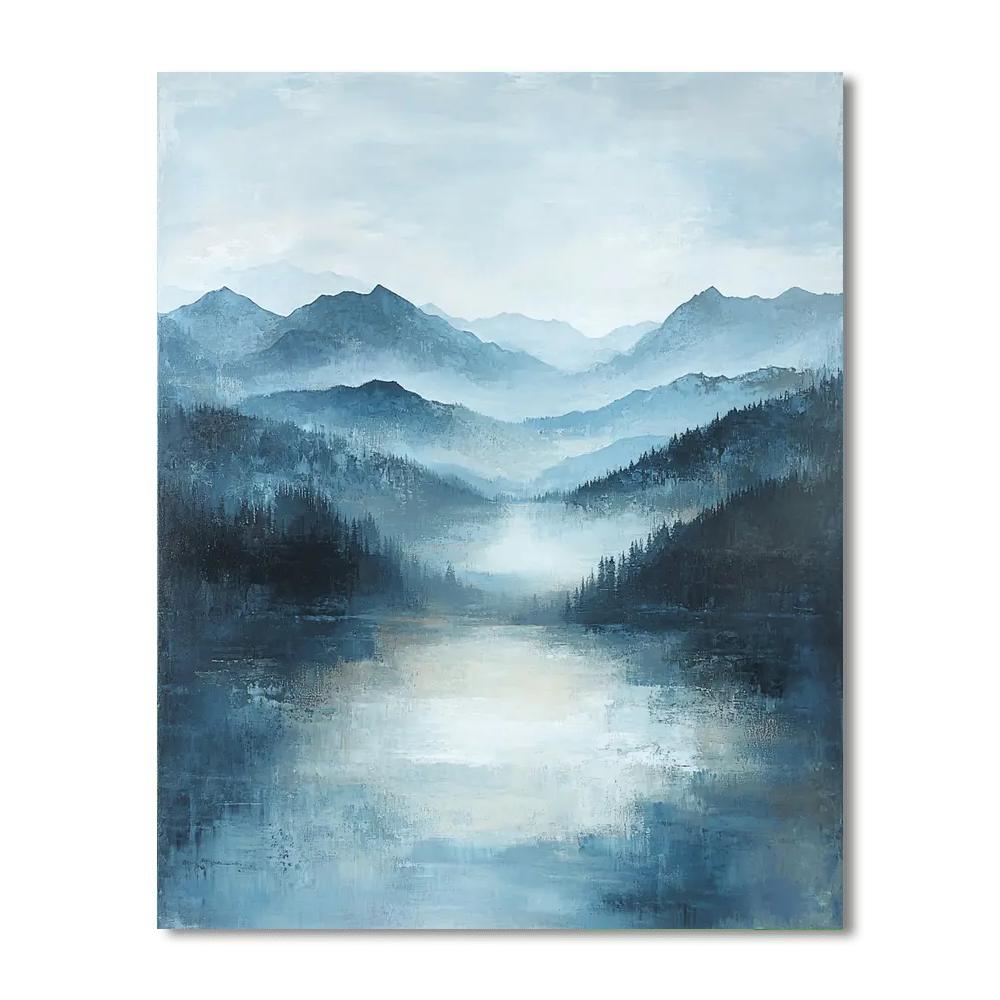 Paul Cézanne Inspired Misty Mountain Dreams  Paint By Numbers Kits