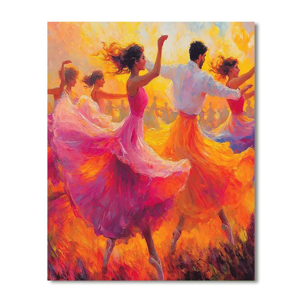 Edgar Degas Inspired Energetic Dance  Paint By Numbers
