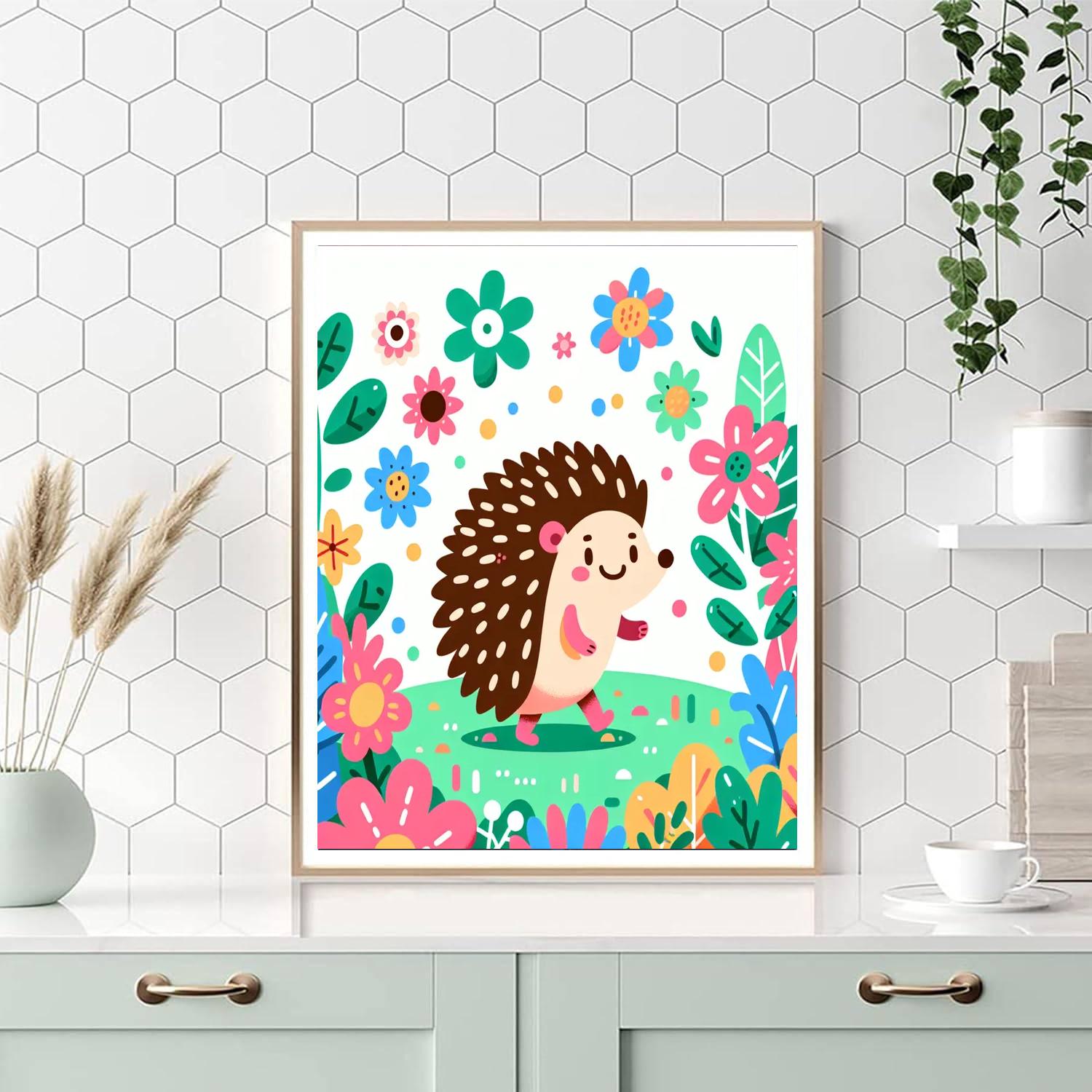 Sweet Hedgehog Numbered Painting Kits