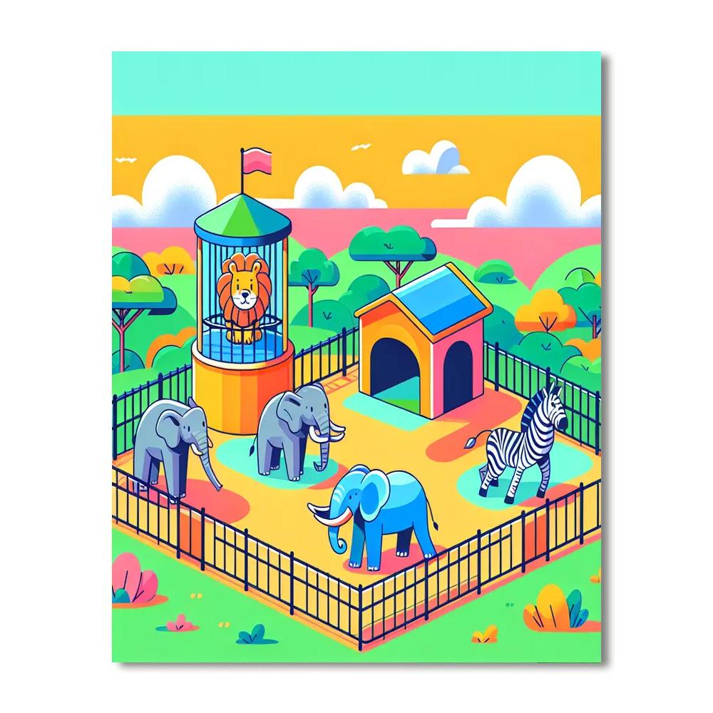 Zoo-tastic Number Painting