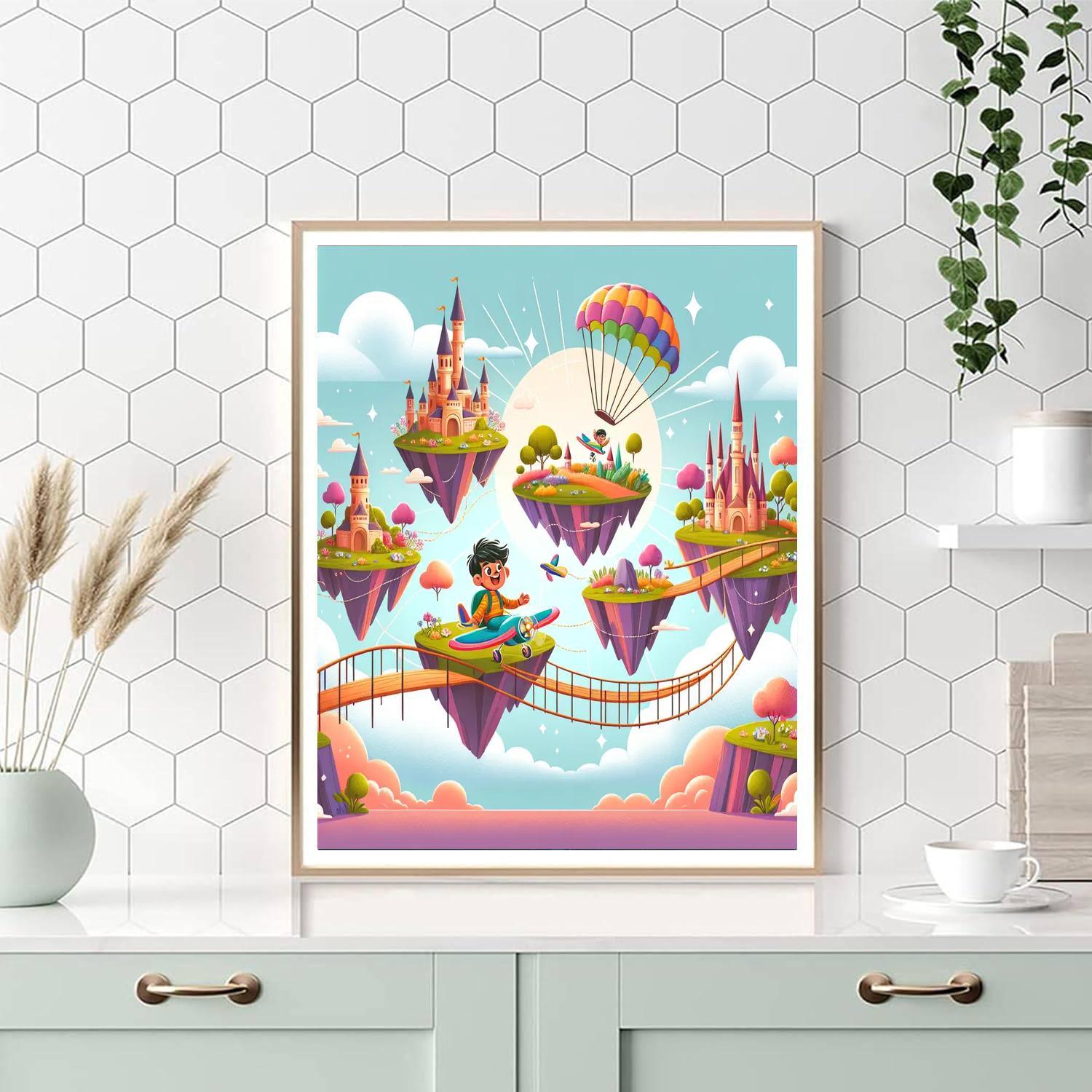 Floating Skyland Expedition Paint By Numbers Kits