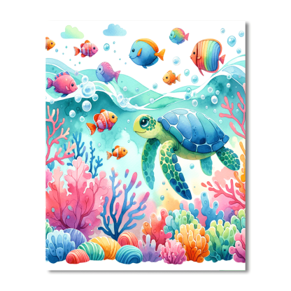 Lively Undersea Paradise Paint By Numbers Kits