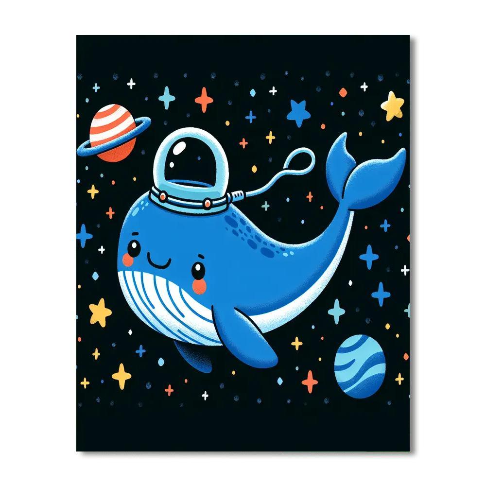 Cosmic Whale Adventure Paint By Numbers