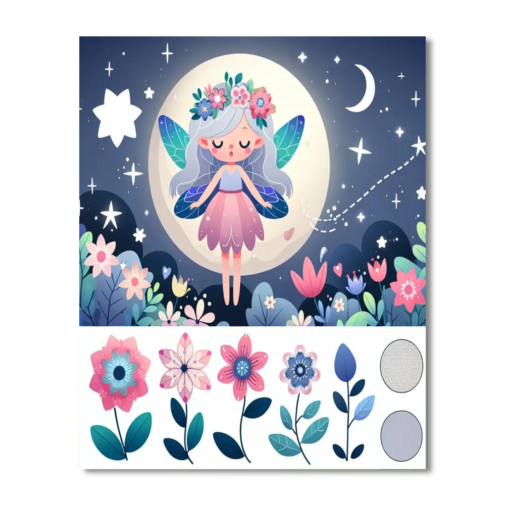 Mysterious Fairy's Moonlit Garden Paint By Color