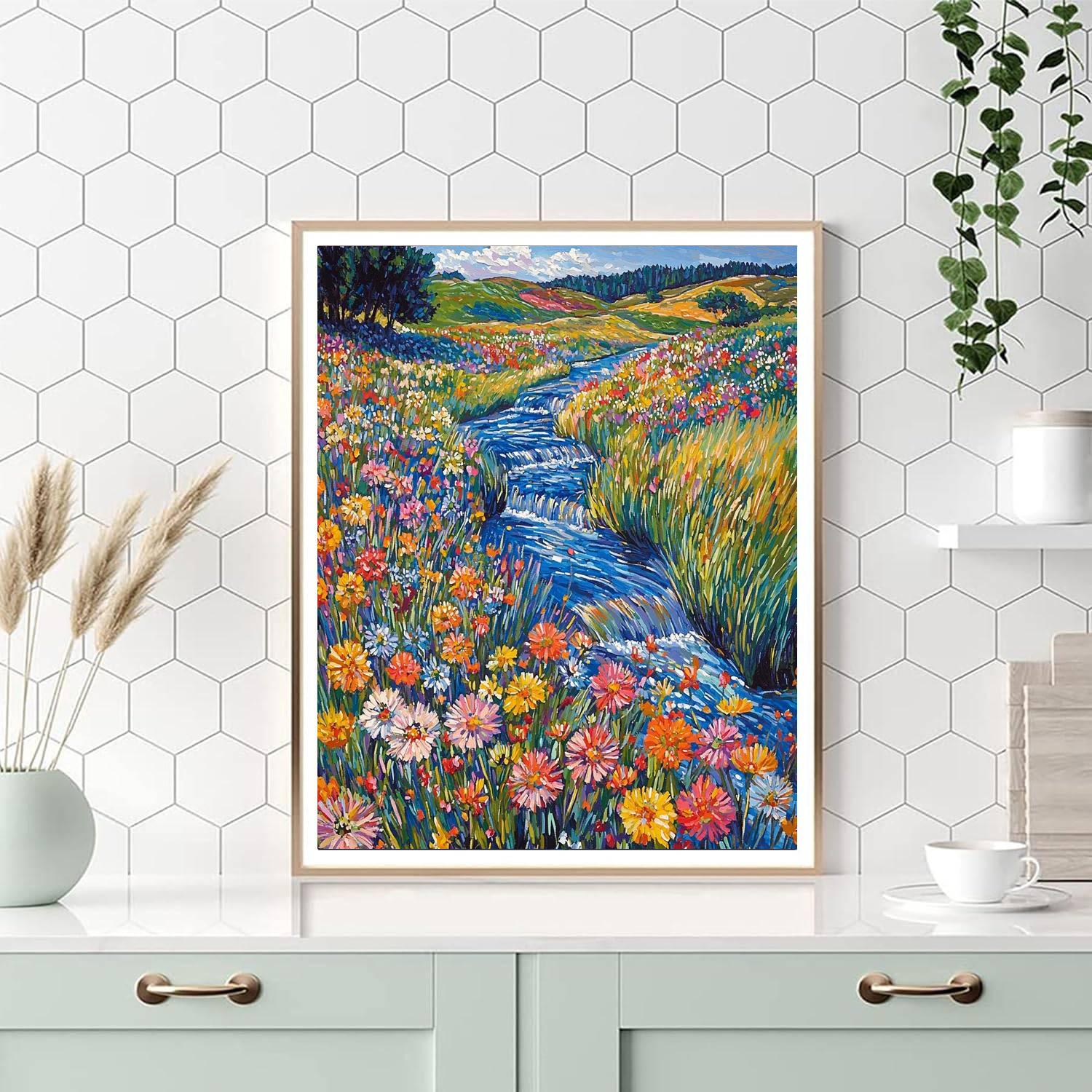 Paul Cézanne Inspired Luminous Meadow Tapestry  Paint By Numbers Art