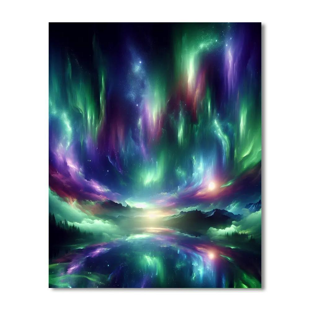 Mystical Aurora Night Paint By Numbers