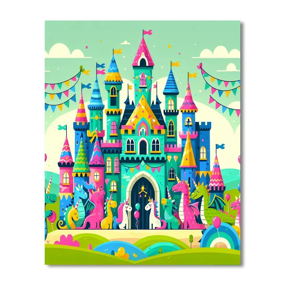 Magical Castle Celebration DIY Paint By Numbers