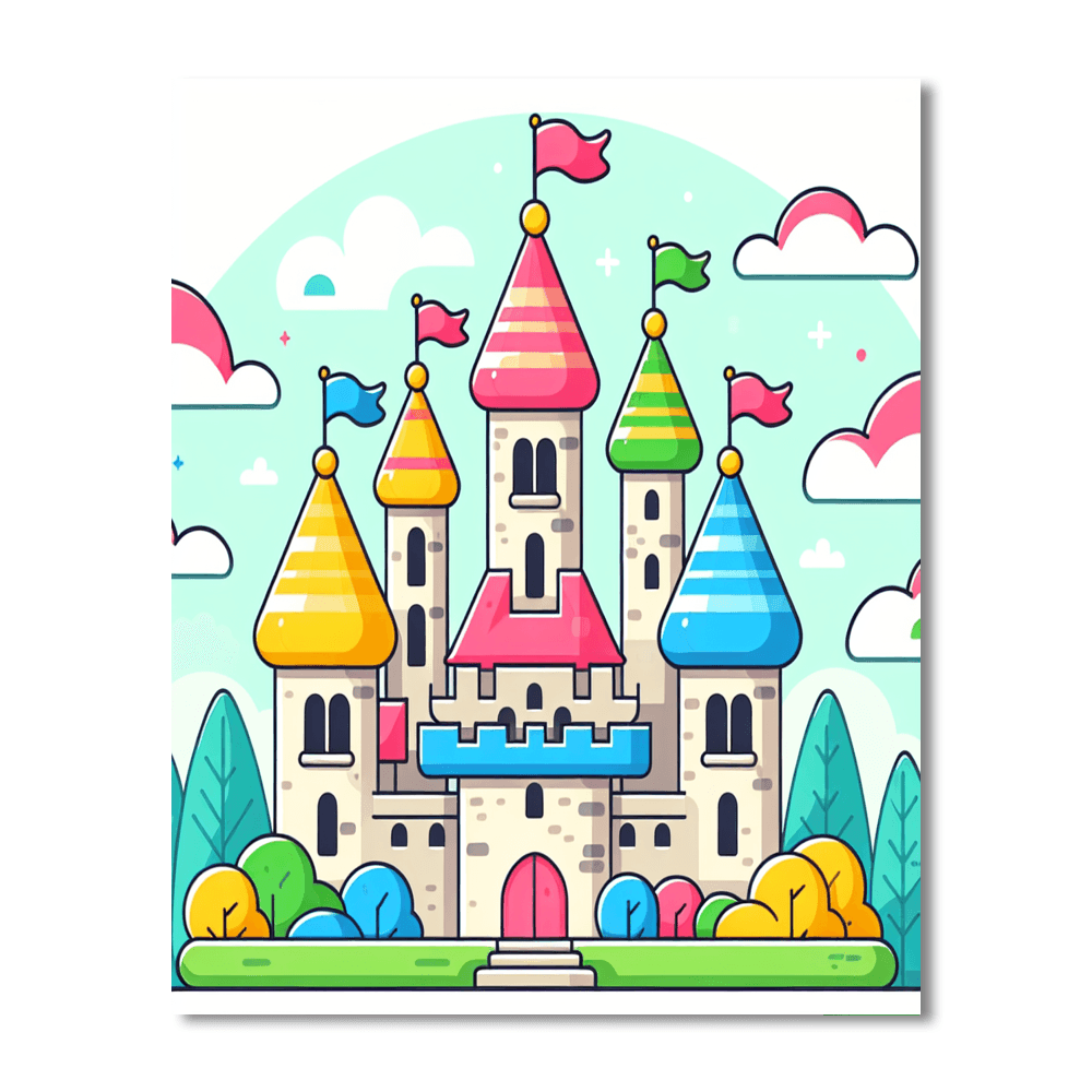 Royal Castles Number Painting