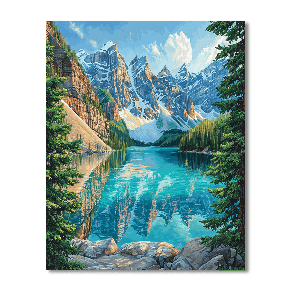 Moraine Lake - Banff, Canada DIY Paint By Numbers