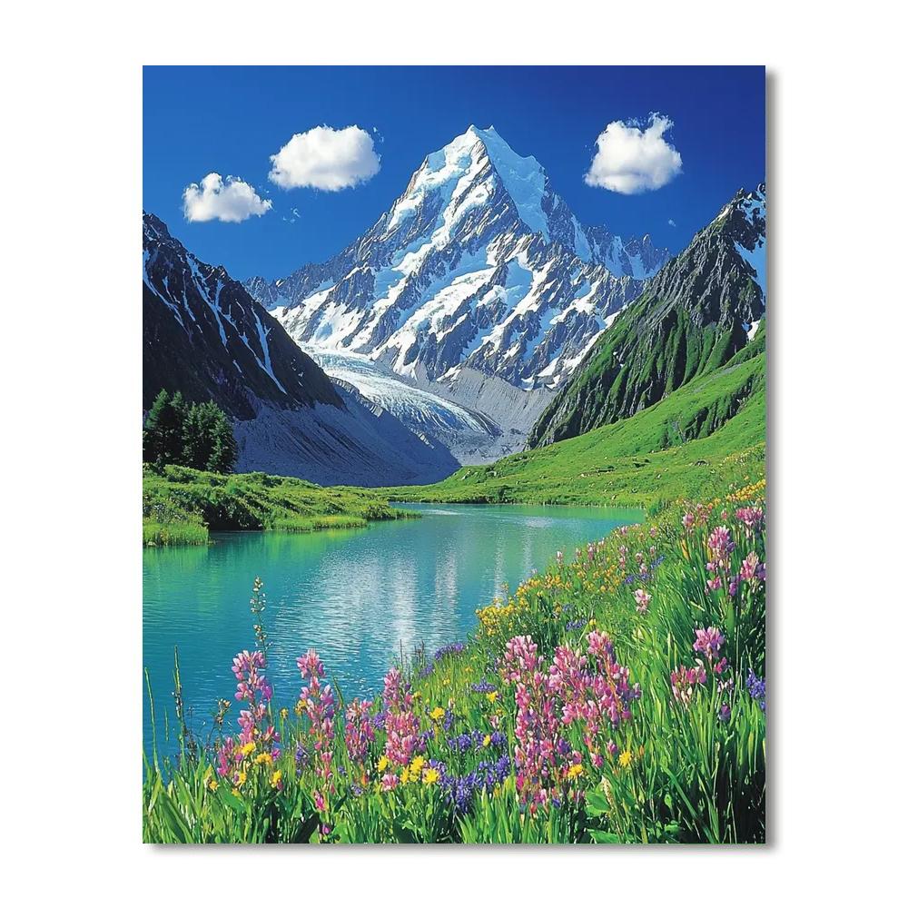 Aoraki/mount Cook National Park - New Zealand Numbered Painting Kits
