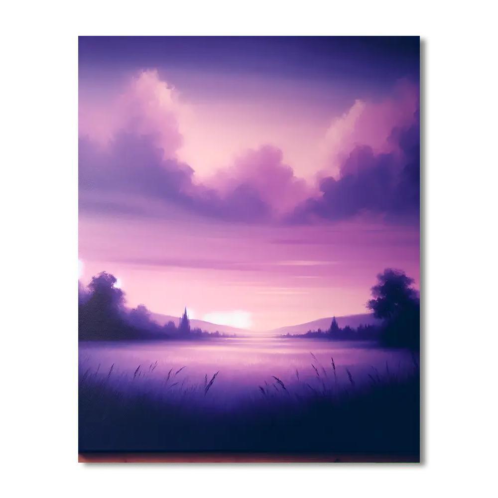 Ethereal Lavender Sky Paint By Numbers Art