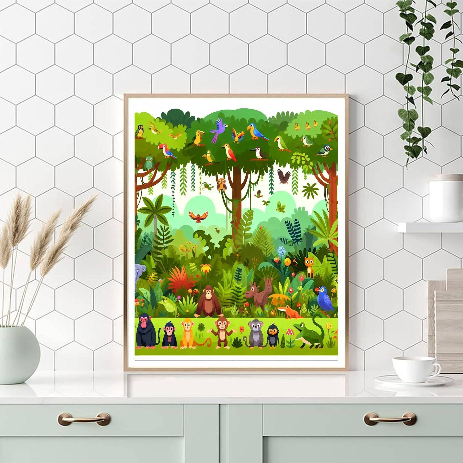 Rainbow Rainforest Adventure Paint By Numbers