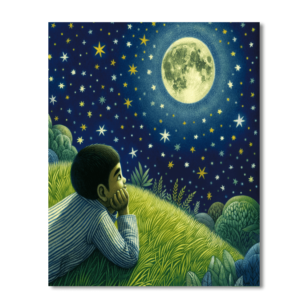 Dreamy Stargazer Number Painting